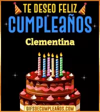 GIF Te deseo Feliz Cumpleaños Clementina